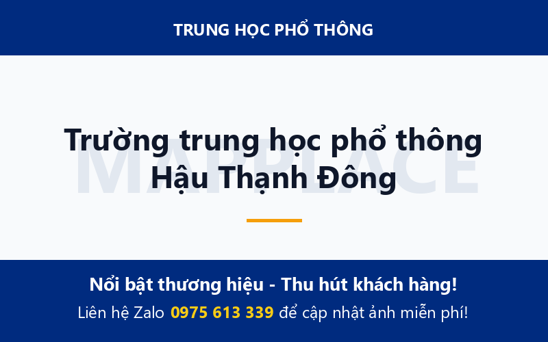 Trường trung học phổ thông Hậu Thạnh Đông