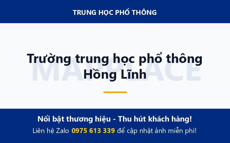 Trường trung học phổ thông Hồng Lĩnh