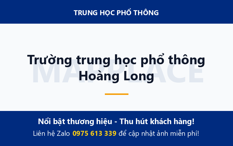 Trường trung học phổ thông Hoàng Long