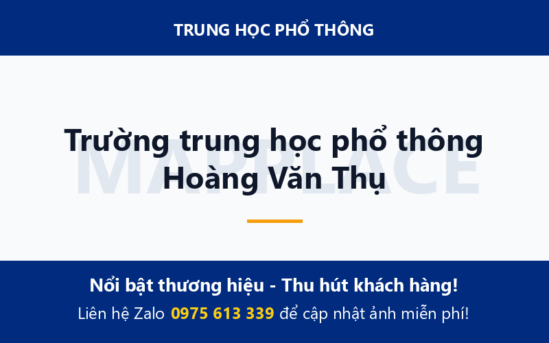 Trường trung học phổ thông Hoàng Văn Thụ