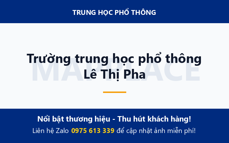Trường trung học phổ thông Lê Thị Pha