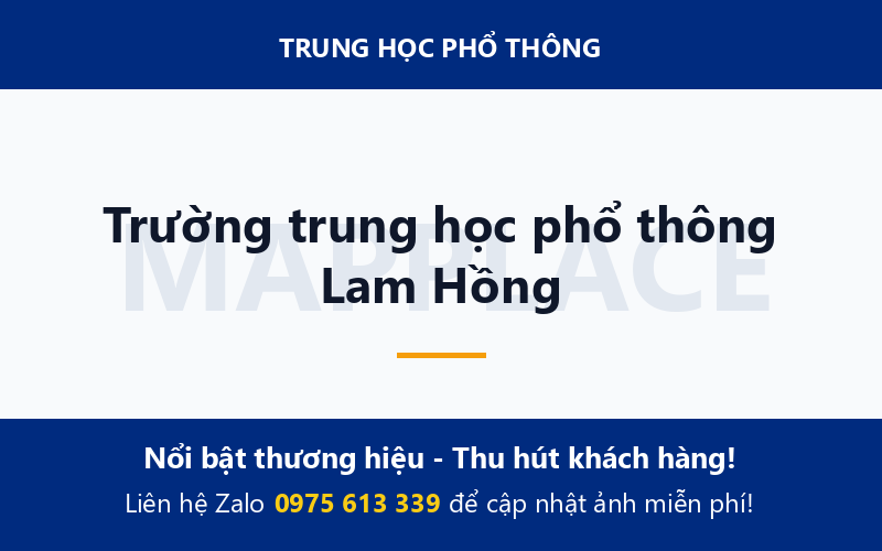 Trường trung học phổ thông Lam Hồng