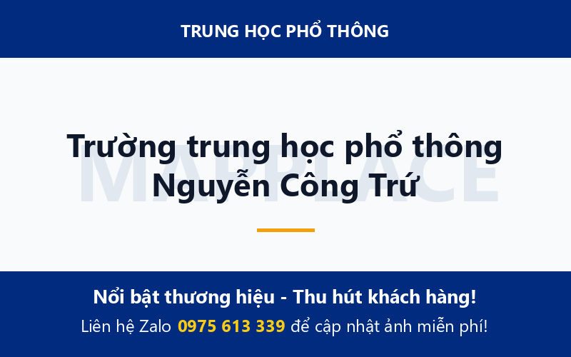 Trường trung học phổ thông Nguyễn Công Trứ