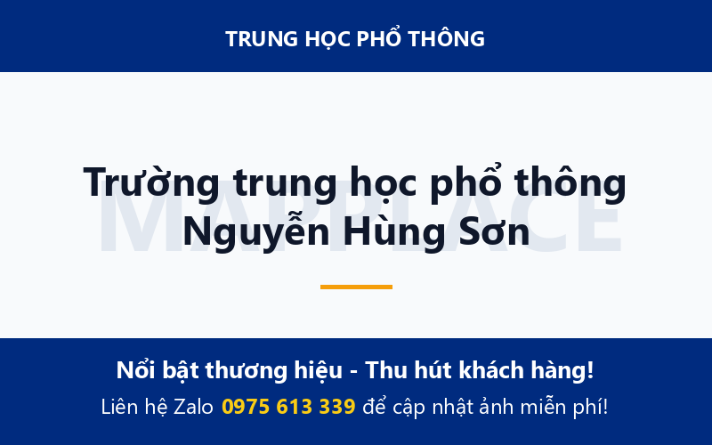 Trường trung học phổ thông Nguyễn Hùng Sơn