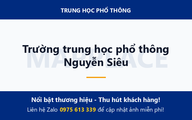 Trường trung học phổ thông Nguyễn Siêu