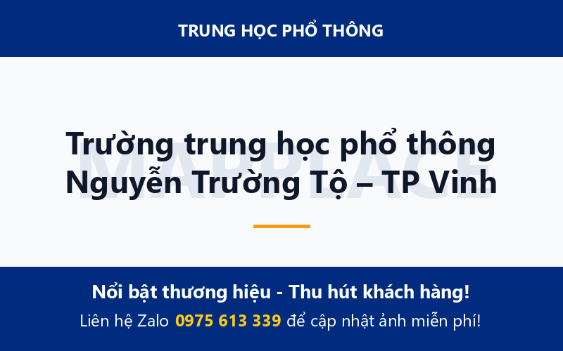 Trường trung học phổ thông Nguyễn Trường Tộ – TP Vinh