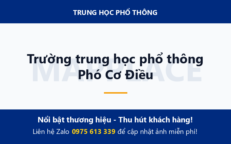 Trường trung học phổ thông Phó Cơ Điều