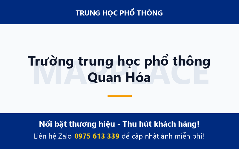 Trường trung học phổ thông Quan Hóa