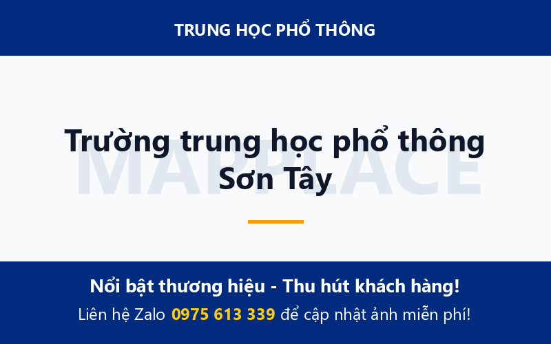 Trường trung học phổ thông Sơn Tây