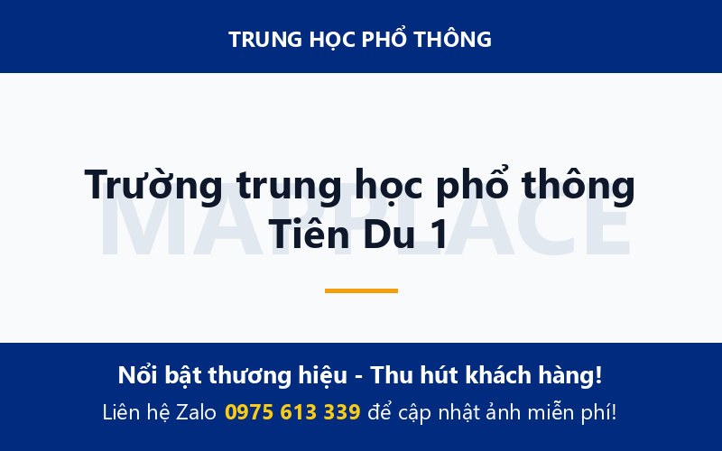Trường trung học phổ thông Tiên Du 1