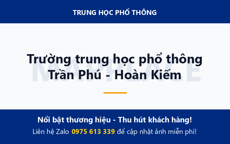 Trường trung học phổ thông Trần Phú - Hoàn Kiếm