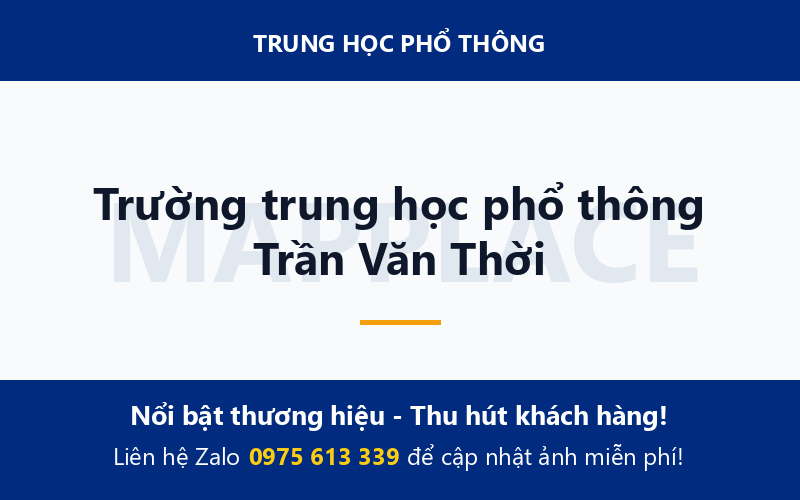 Trường trung học phổ thông Trần Văn Thời