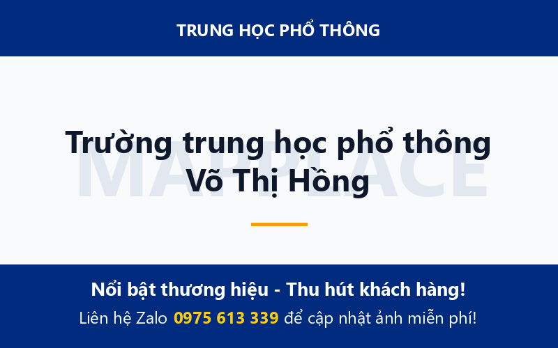 Trường trung học phổ thông Võ Thị Hồng