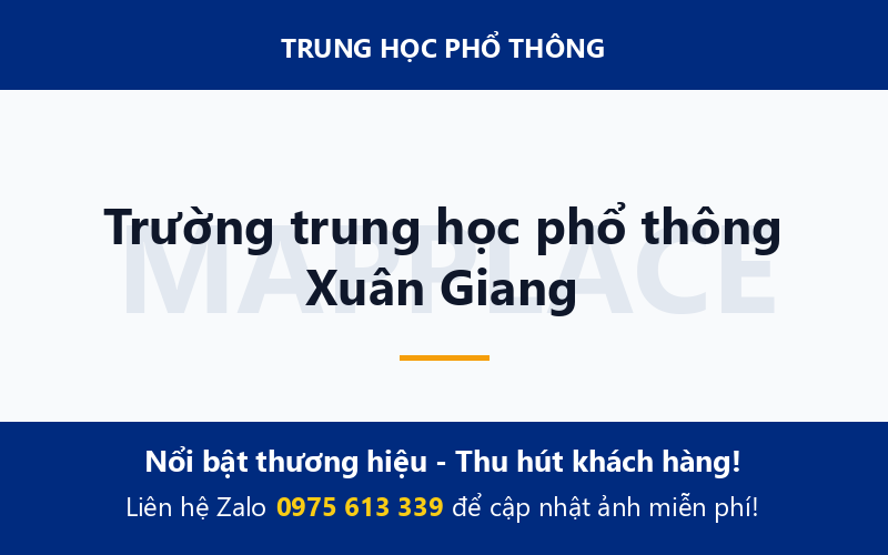 Trường trung học phổ thông Xuân Giang