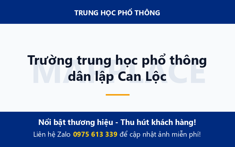 Trường trung học phổ thông dân lập Can Lộc