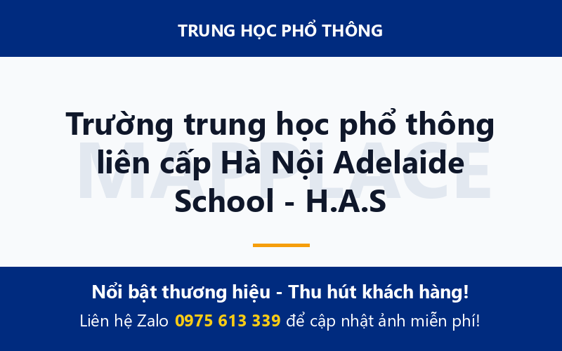 Trường trung học phổ thông liên cấp Hà Nội Adelaide School - H.A.S