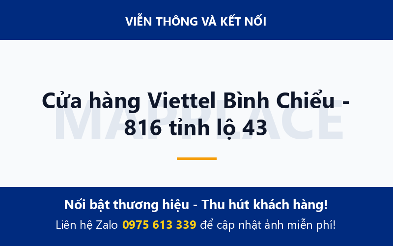Cửa hàng Viettel Bình Chiểu - 816 tỉnh lộ 43
