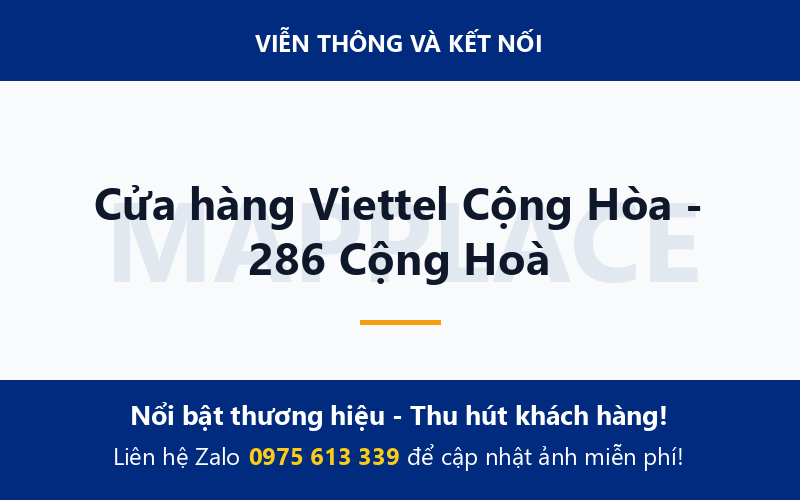 Cửa hàng Viettel Cộng Hòa - 286 Cộng Hoà
