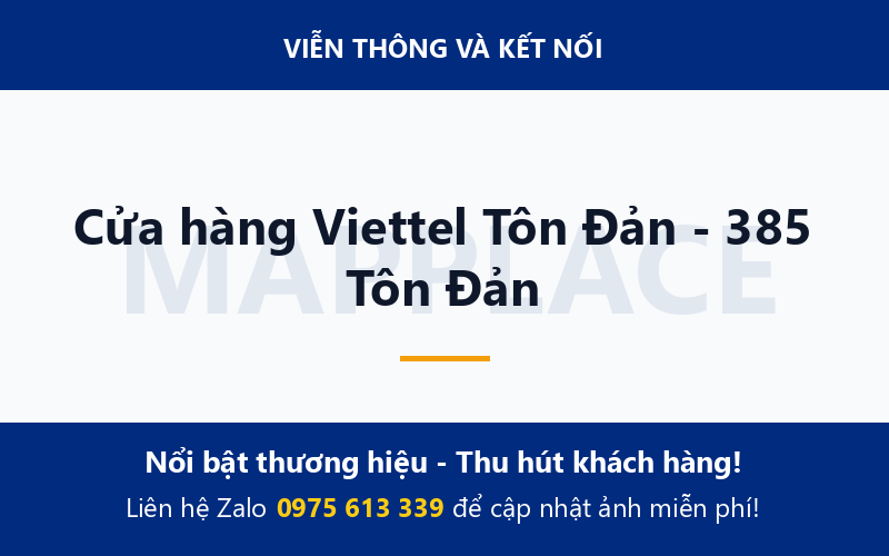 Cửa hàng Viettel Tôn Đản - 385 Tôn Đản