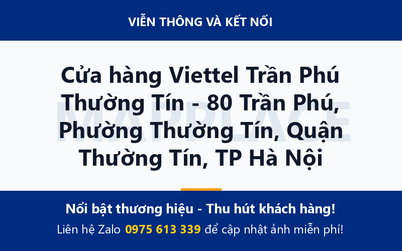 Cửa hàng Viettel Trần Phú Thường Tín - 80 Trần Phú, Phường Thường Tín, Quận Thường Tín, TP Hà Nội
