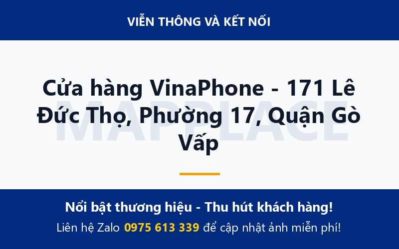 Cửa hàng VinaPhone - 171 Lê Đức Thọ, Phường 17, Quận Gò Vấp