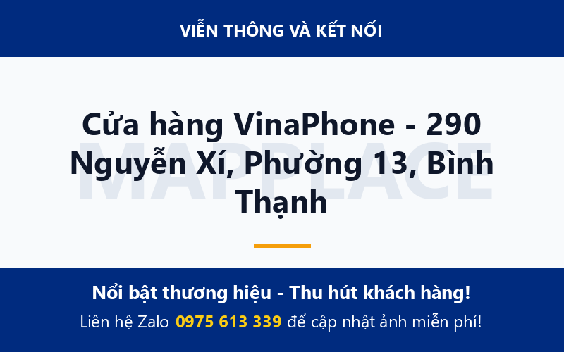 Cửa hàng VinaPhone - 290 Nguyễn Xí, Phường 13, Bình Thạnh