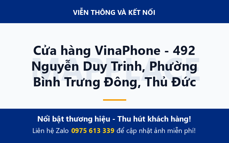 Cửa hàng VinaPhone - 492 Nguyễn Duy Trinh, Phường Bình Trưng Đông, Thủ Đức